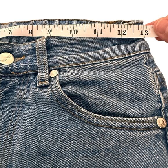 Djerf Avenue High Waist Straight Mid Blue Denim Jeans, size 26 - Picture 7 of 12